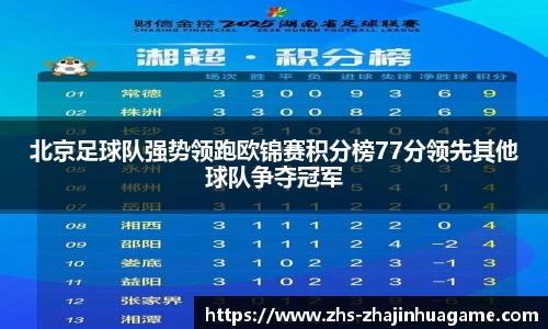 北京足球队强势领跑欧锦赛积分榜77分领先其他球队争夺冠军